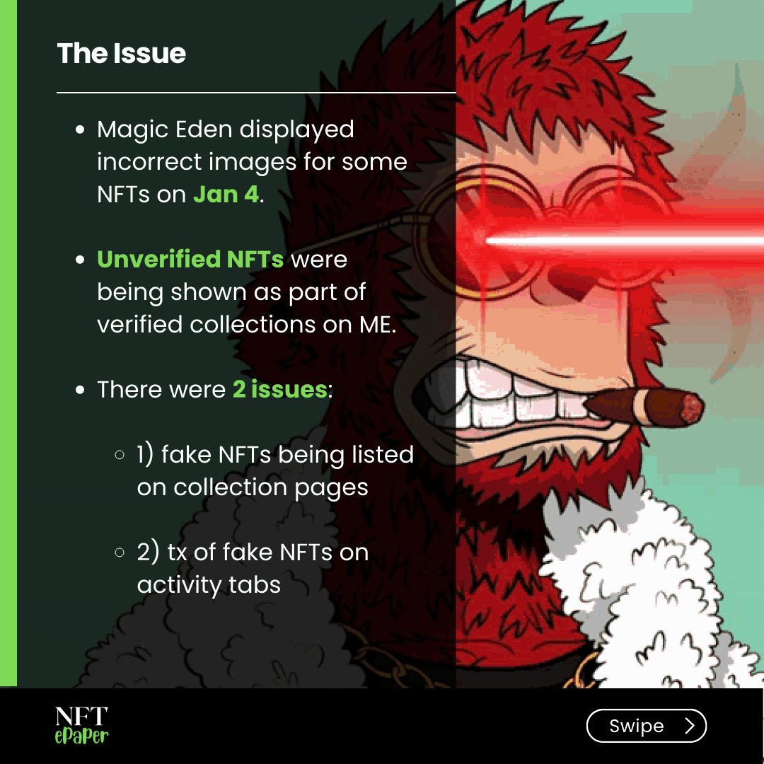 nftepaper's tweet photo. NFT News update.

#NFTs #NFT #NFTCommunity #NFTGiveaways #nftepaper #MagicEden #Solana #SolanaGiveaway https://t.co/E9akR46BYt