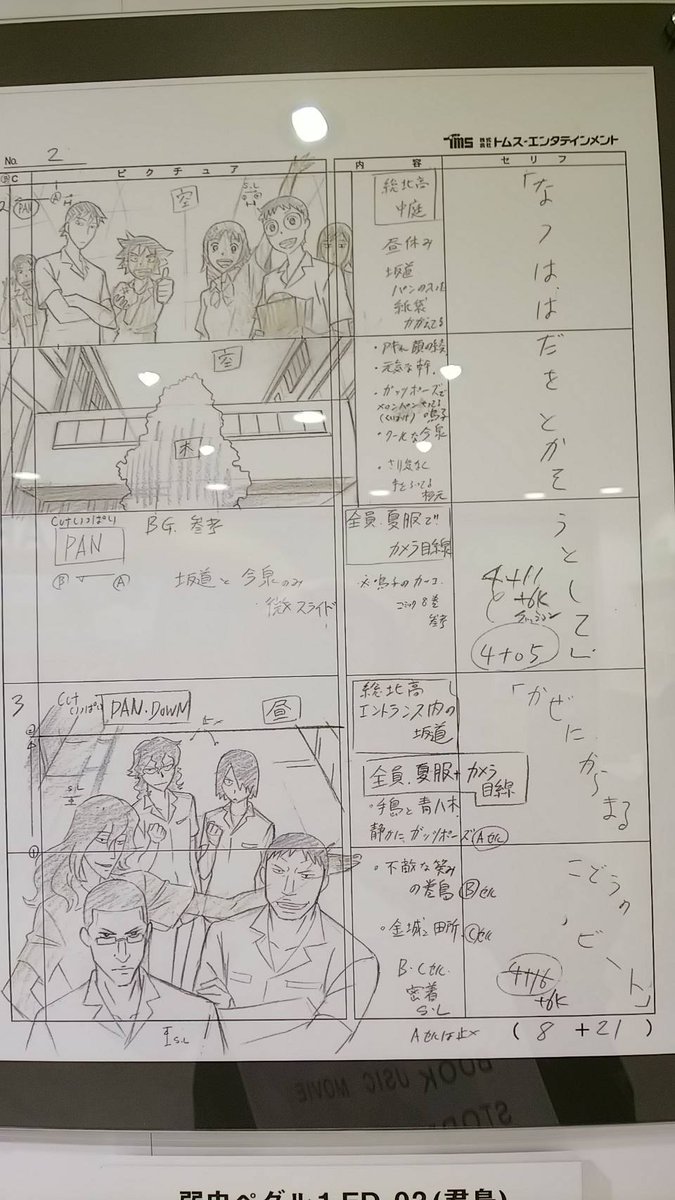 アニメーターさんによって描かれる絵コンテがそれぞれ特色がある。サラサラ描かれてる線が動いてて凄い✨♡ 