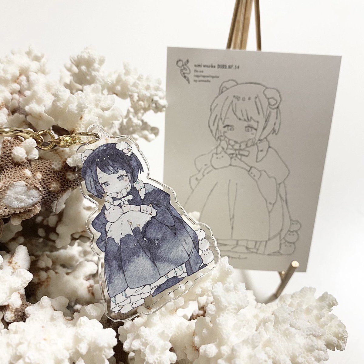 「◉umi new productAcrylic keychain [とくべつなく」|𝓊𝓂𝒾 ✴︎ 個展『Salt』のイラスト