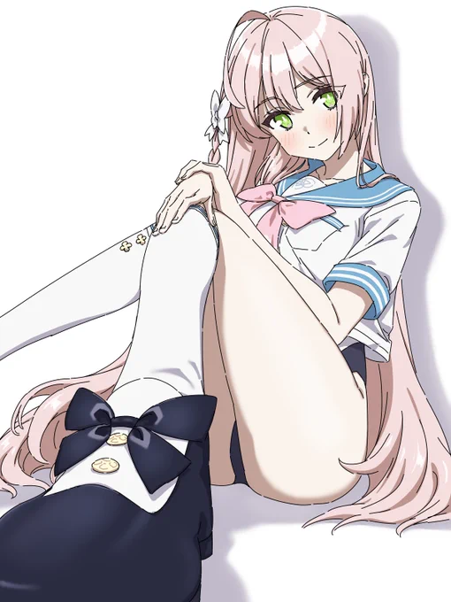 制服の下にスク水着てる浦和ハナコです#BlueArchive #ブルアカ 