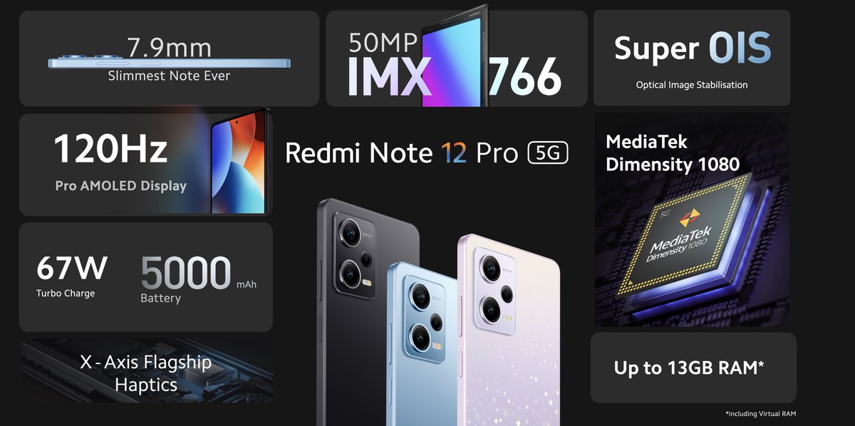 vikasuppin's tweet photo. Welcome to the most awaited launch from the house of Xiaomi. We're bringing you not 1, not 2 but 3 #SuperNotes.
Envision history being made yet again, with the #RedmiNote12 5G Series. https://t.co/m2dSVXJvWV