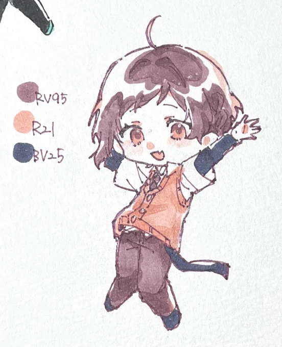 コピック久しぶりにやった!テキトーな色3色縛りで描いてみた〜! 
