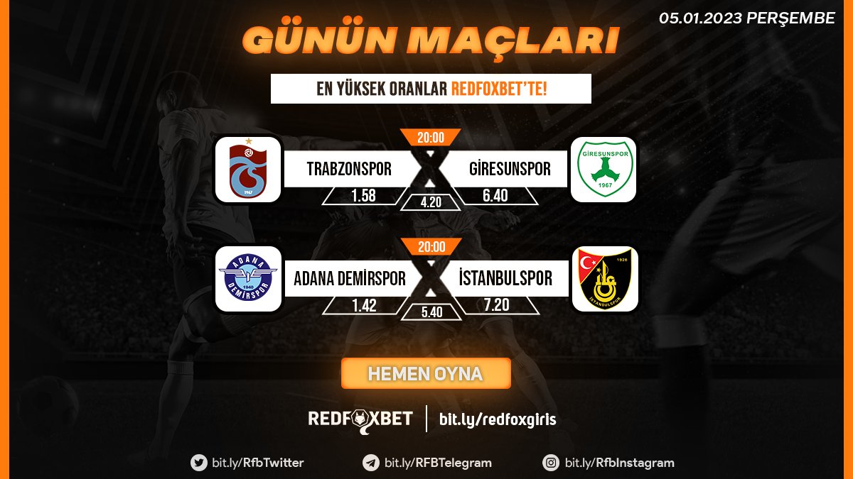 RedHaber1's tweet photo. ⚽️ Yüksek Oranları ile Günün Öne Çıkan Maçları RedFoxBet'te

✅ Heyecan dolu maçların hem heyecanına ortak ol, hemde birbirinden avantajlı bonuslarımız ile bahislerine avantajlı başla!  

🎁 %50 Freebet. 
🎁 %20 Çevrimsiz Spor Bonusu
🎁 %100 Risksiz Bahis. 
🎁 %30 Kripto Bonusu. https://t.co/ZGKC41HN3B