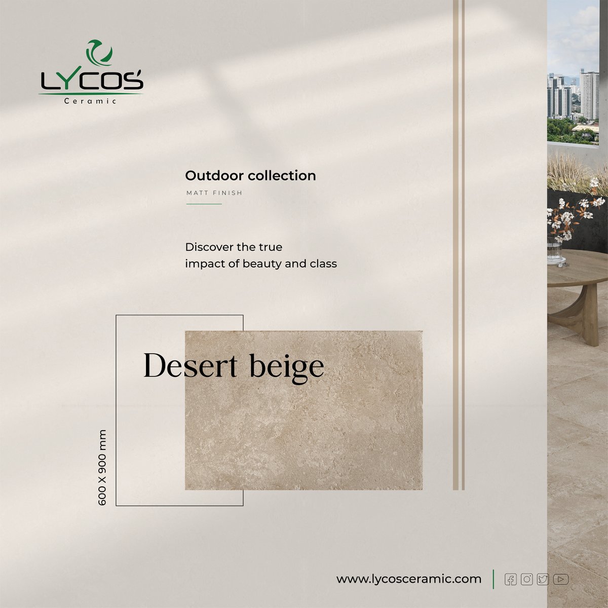 lycostiles's tweet photo. Discover the true impact of beauty and class.
Outdoor Collection
Design: Desert Beige
Finish:Matt
Size:600x900 MM
Product Code:251214151
https://t.co/TWoTweQZ00
Email:export@lycosceramic.com
WhatsApp:+919909998712
#Outdoortiles #Outdoortile #600x900MM #MattTiles #LycosCeramic https://t.co/XQ9wMin9zR