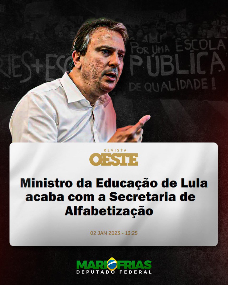 Você pode até odiar Bolsonaro, mas eu te pergunto: o que justifica acabar com a Secretaria de Alfabetização criada em 2019 que tinha como objetivo combater a alta taxa de analfabetismo no Brasil?