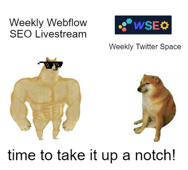 SearchH1storian's tweet photo. Hey guys! We moved weekly Webflow SEO space to YouTube (link in comments). Today at 10AM ET we are doing a test stream, so I will be very interactive with any comments you might have during the stream.

If you have questions about Webflow SEO or Content Strategy - see you soon! https://t.co/tADw39FapS