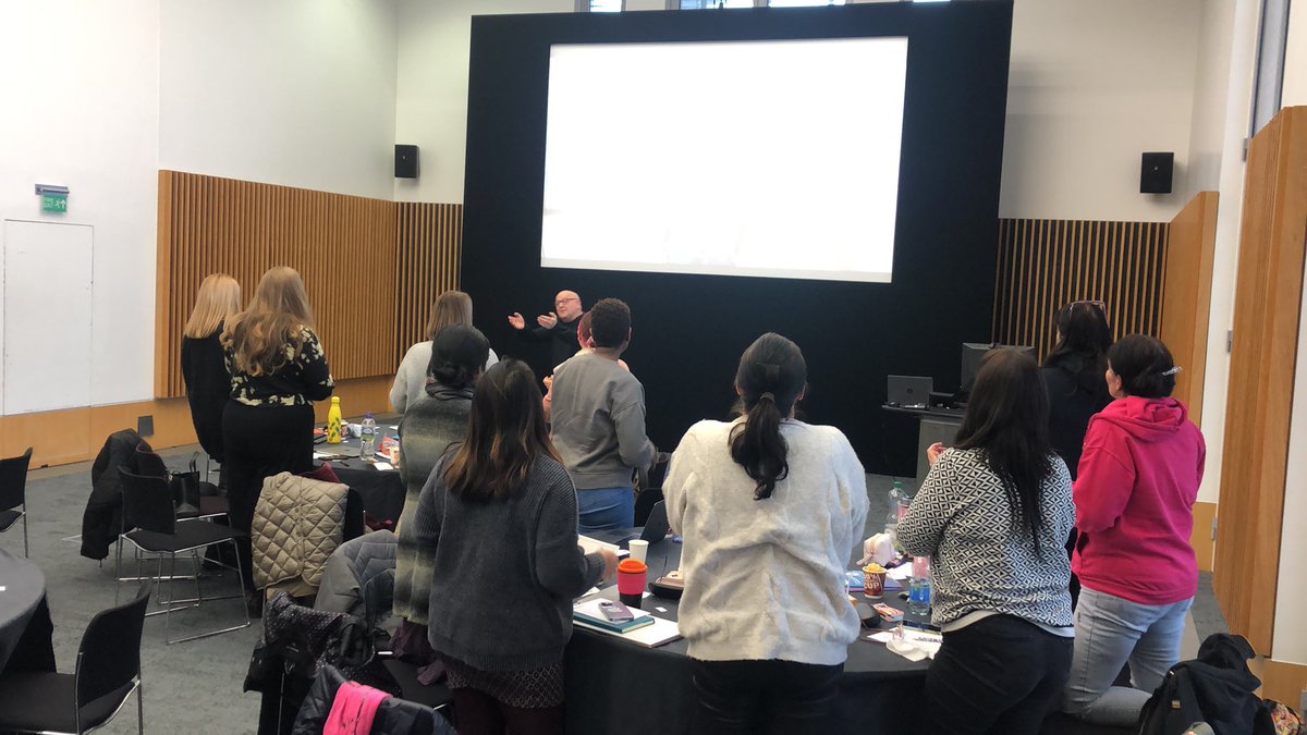 DGForeman's tweet photo. @tommyNtour leading a chorus of #roar with @NTUNursing #ntunursing #KindnessMatters https://t.co/A5yyH1k1qP