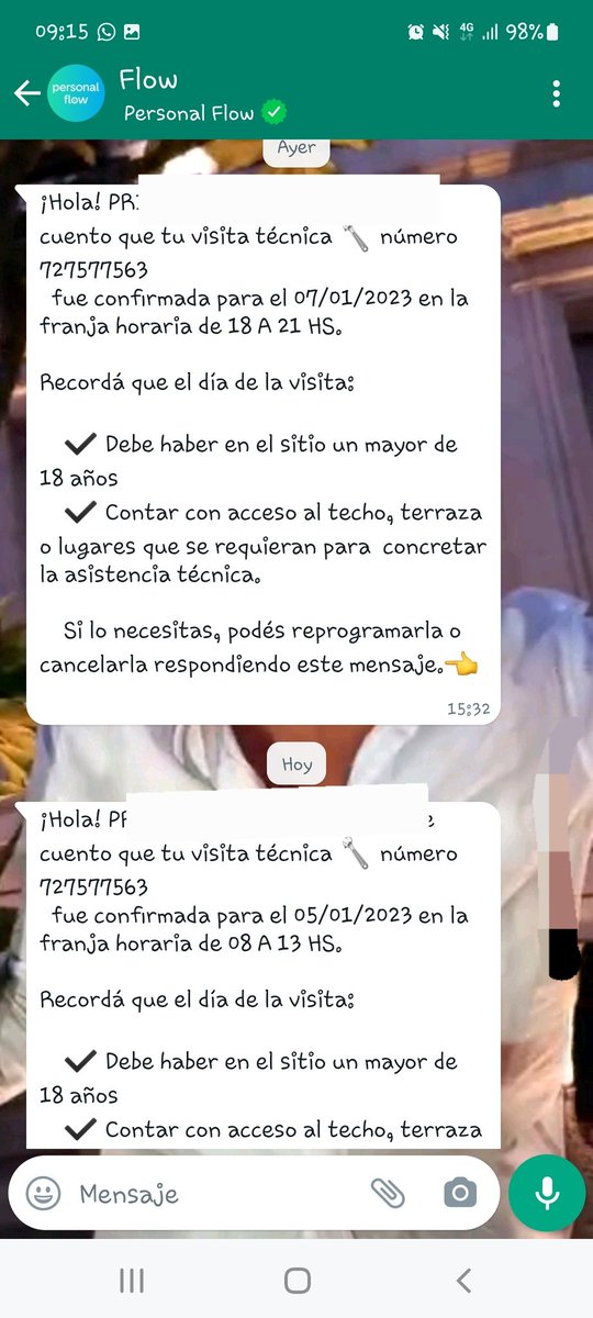 priscyandre's tweet photo. Te das cuenta como te boludean los de @PersonalAr primero me programan ña visita para el 07/01 y después de la nada me la programan para hoy, sin avisar sin preguntar si podes ni nada, pero después te cobran 20 lucas!!! @DefensoriaCABA https://t.co/oXJJypgx8c