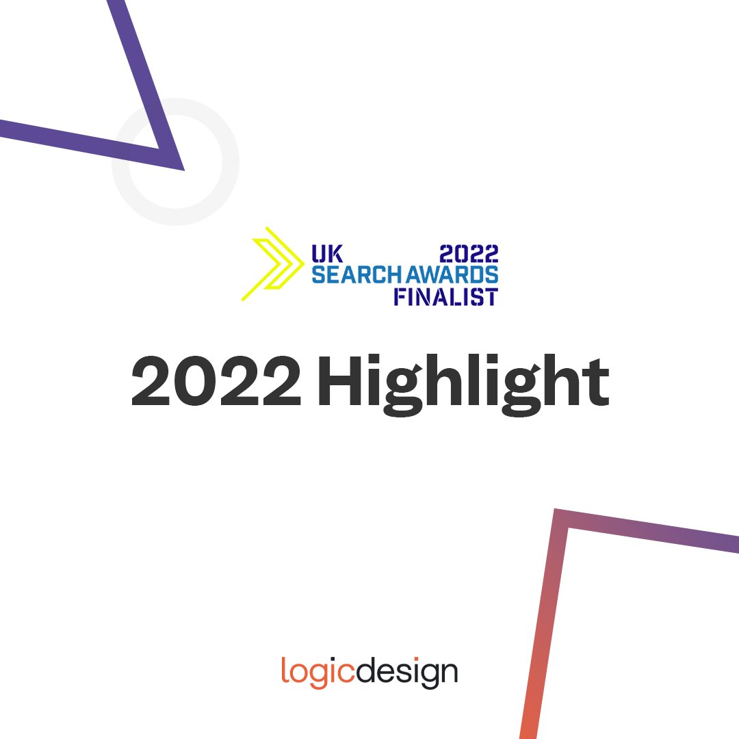 logicdesign's tweet photo. 2022: Become a UK #Search #Awards Finalist
2023: #Achieve something even bigger https://t.co/0KSTUtDRHR