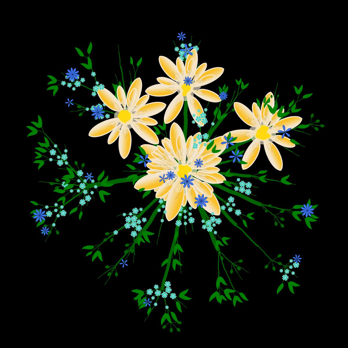 campyoutsider's tweet photo. Minted another version of MONSTA FLOWERS on #fxhash
https://t.co/jX0hIyYgQ9
Only black background now with more petals and different petal shapes.
#generativeart #creativecoding #generativeflowers https://t.co/Yc1ntTou4B