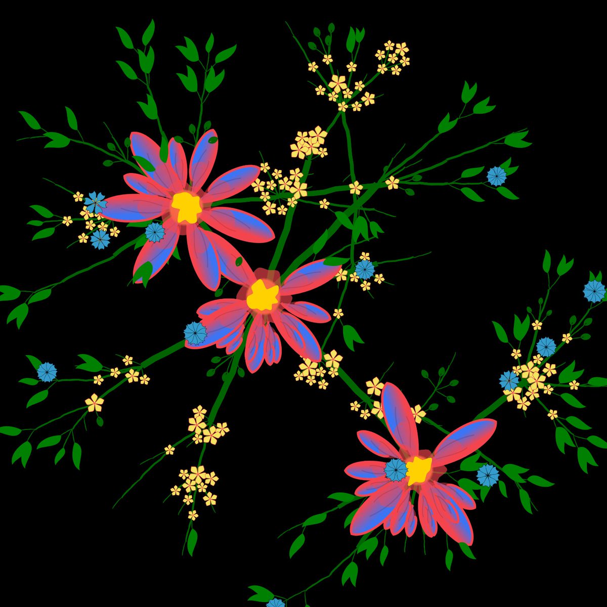 campyoutsider's tweet photo. Minted another version of MONSTA FLOWERS on #fxhash
https://t.co/jX0hIyYgQ9
Only black background now with more petals and different petal shapes.
#generativeart #creativecoding #generativeflowers https://t.co/Yc1ntTou4B