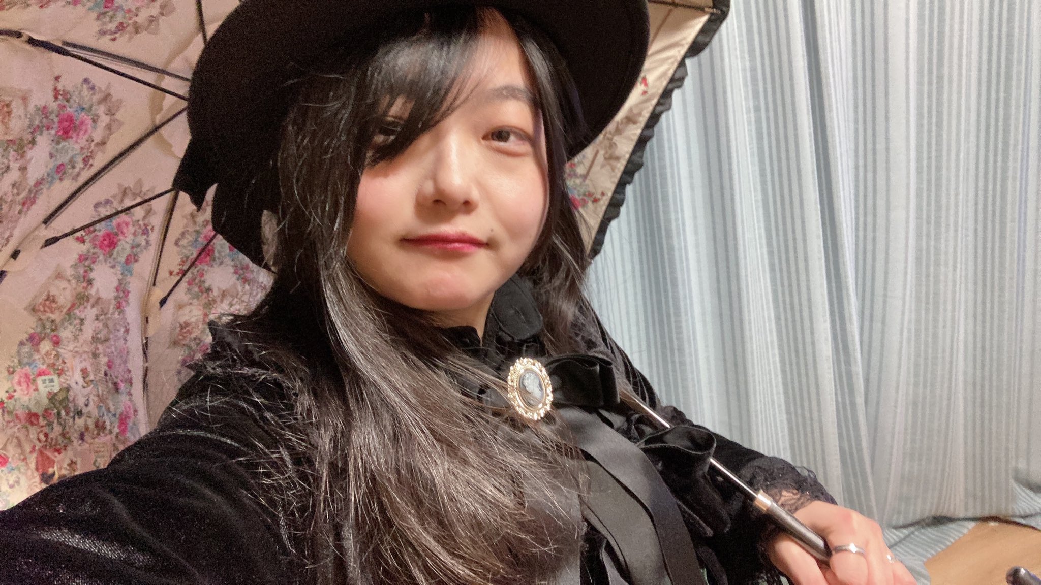 Jane Marple カシミア混フラノのバックリボン ワンピース ロリータ