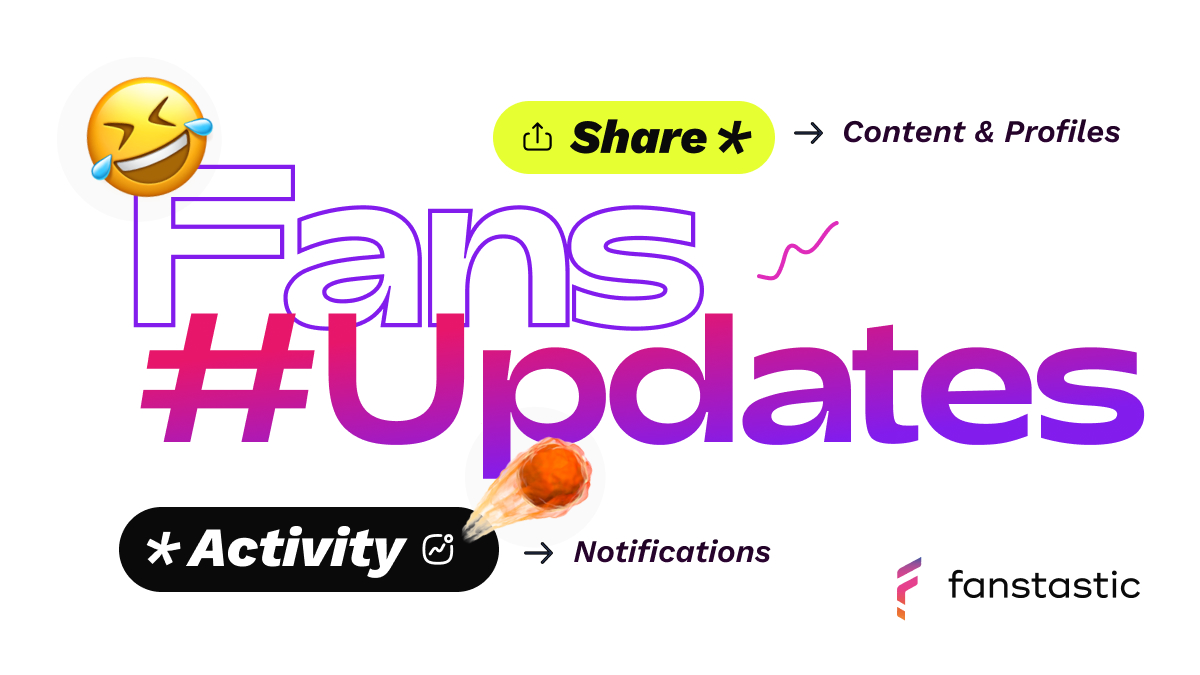Wow!!!!New features in Fanstastic. Now you can receive push notifications, share profiles and also share content. Come and join us: onelink.to/fanstastic