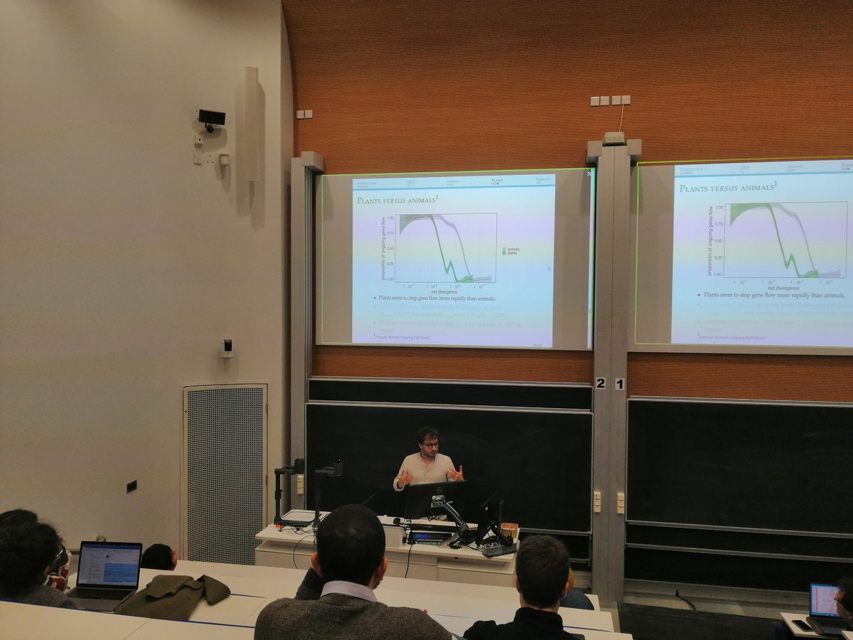 Rui Borges (@rborges23) on Twitter photo Amazing talk by <a href="/CRouxEvo/">Camille Roux</a> comparing speciation patterns in plants and animals: plants seem to stop gene flown more rapidly than animals #popgroup56 Amazing talk by <a href="/CRouxEvo/">Camille Roux</a> comparing speciation patterns in plants and animals: plants seem to stop gene flown more rapidly than animals #popgroup56