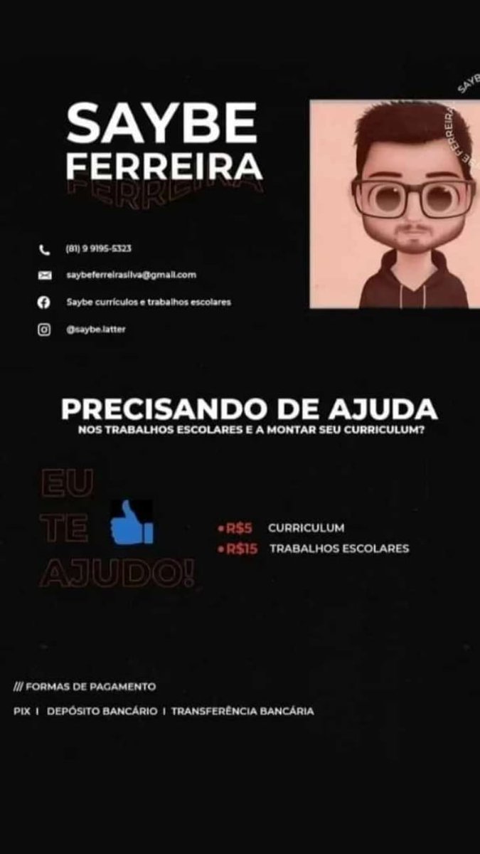 SaybeFerreira's tweet photo. #curriculum #curriculo #trabalho https://t.co/6bO9OrTfku