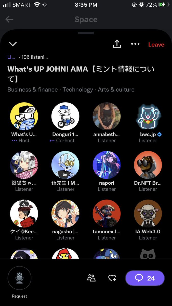 join the space! #JohnNFT <a href="/JOHN_NFT8/">What's UP JOHN!🐕🛹TEAM JOHN</a> 🤎