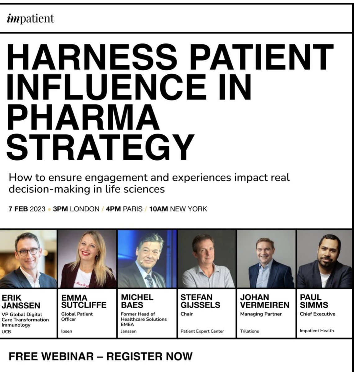 I’m reducing my webinar participation to one per quarter in 2023. Less is more. But this one is essential for #PatientExperience 

Register here …

lnkd.in/deh5j85F