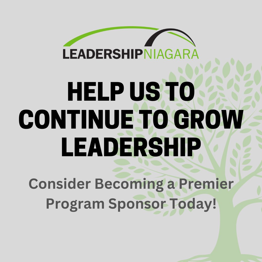 Consider becoming a sponsor for our Premier Program today and help Leadership Niagara continue to grow leadership throughout our region. Learn more about our Premier Program Sponsorships at leadershipniagara.com/comunity-partn…. 

#webringouttheleaderinyou #leadership #wny #community #niagara