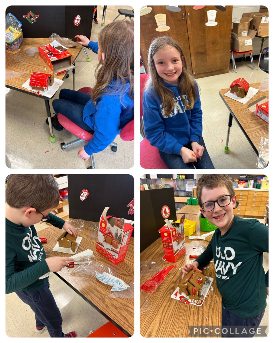 dempseyskids's tweet photo. When you only have two 3rd grade Apex students so far, they get to do a fun gingerbread doghouse STEAM project! #oesrams #apexrocks https://t.co/gw0LYexkkA