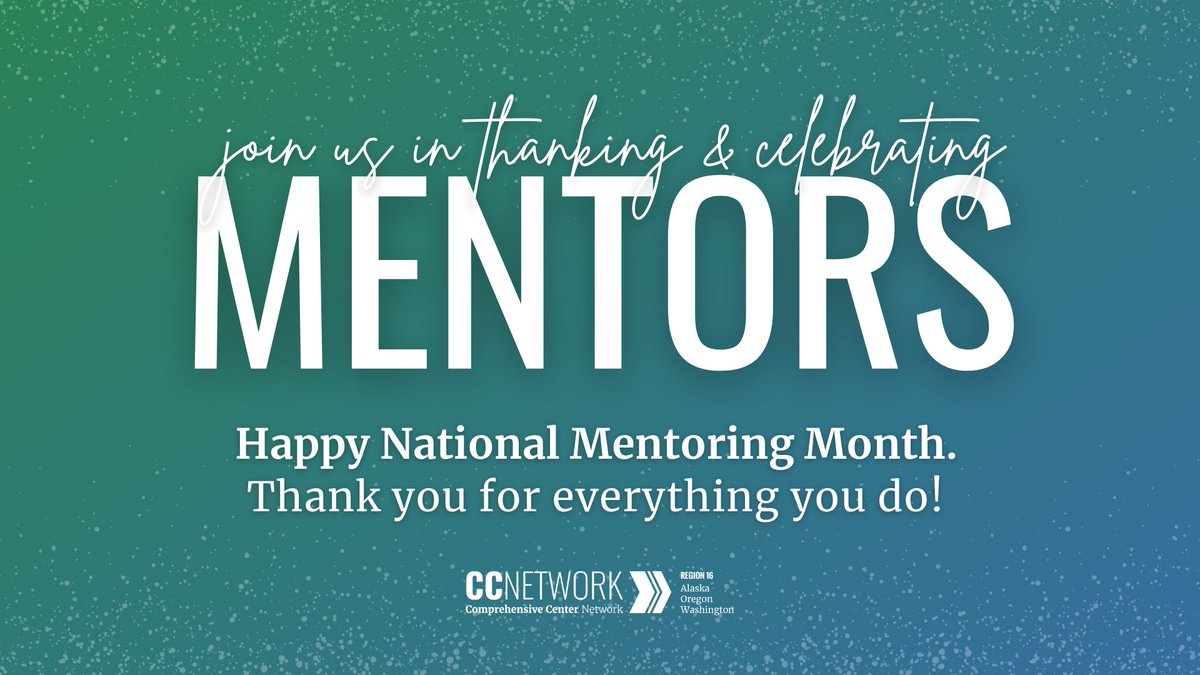 This #ThankfulThursday, we're recognizing the people who help us learn and grow — our mentors! Join us in celebrating National Mentoring Month this January. 

#MentoringMonth #WAedu #AKLearns #AKEdChat #r16cc