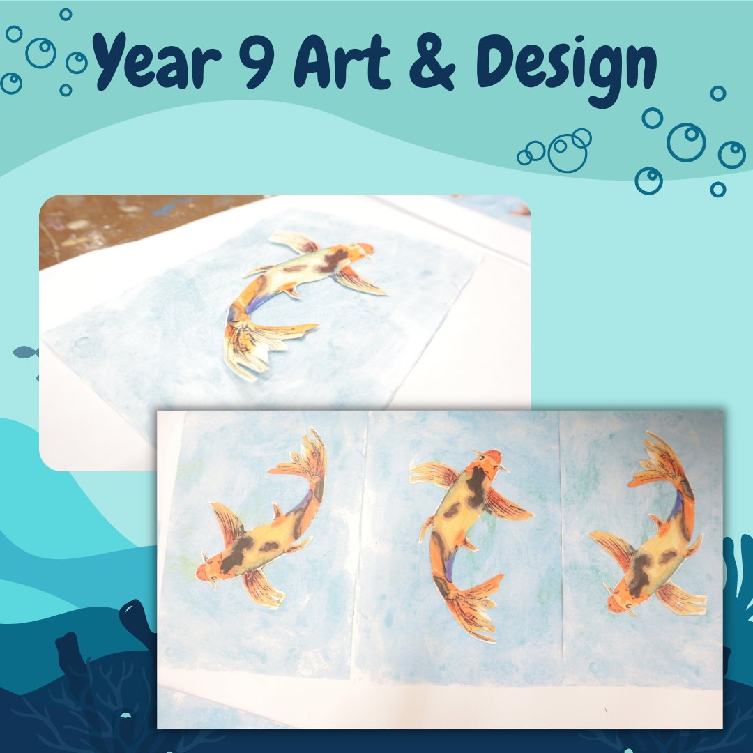 SidneyStringerA's tweet image. Last term some of our Year 9s created some aquatic/sea life work in their Art &amp;amp; Design class. They used lots of different materials and techniques to create the different pieces of work

#ArtAndDesign #studentdesign #studentart