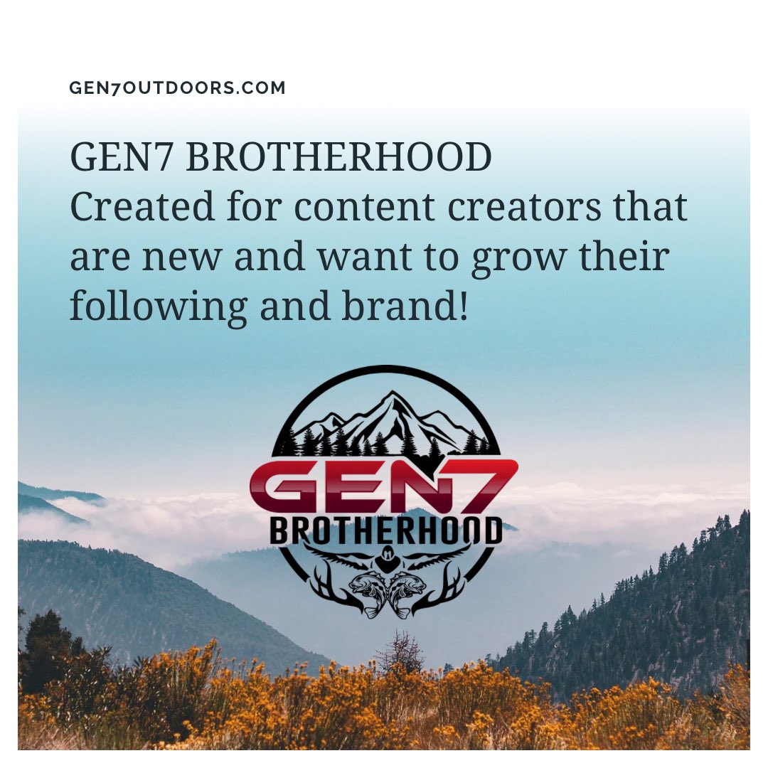 GEN7Outdoors's tweet photo. Do you have an outdoor-related YouTube channel and want to grow more subscribers?? You should join the GEN7 Brotherhood on GEN7 Outdoors TV Channel!!
For more information visit https://t.co/iMVmE1BC5h
#hunting #fishing #outdoors #streamingTV #ondemand #roku #firetv https://t.co/YJy6qoIpfM