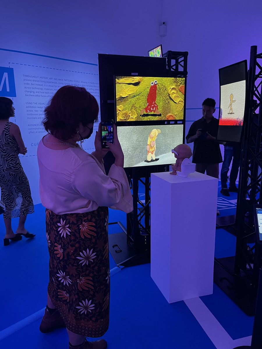 The talented <a href="/bjorncalleja/">bjorn calleja</a> joined us at the #Tezos exhibition at S.E.A. Focus where three of his digital art pieces and a sculpture are being showcased 🤩