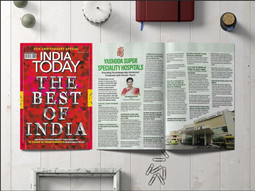 Fortunate to have been featured in #IndiaTodayMagazine's latest edition highlighting @hospitalyashoda's  journey, #postpandemic healthcare era, upcoming #yashodamedicity at Indirapuram, Ghaziabad and the #future of #healthcare leveraging novel #technologies.