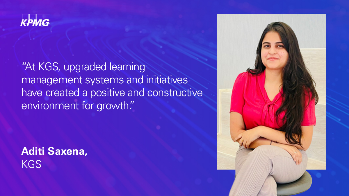 KPMGIndia's tweet image. [1/2] The post-pandemic era has enabled new technologies for #upskilling. At #KPMGGlobalServices, upgraded #learningmanagementsystems &amp;amp; programmes of learning with peers, along with self-evaluation and high-quality content from across the globe...