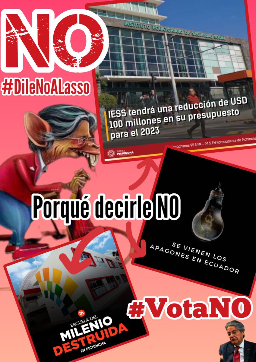 RomaResistencia's tweet photo. Hay gente 🙄 que aún pregunta los motivos del porqué votaremos #NoALasso pues aquí 👇 las razones y faltan más por describir.
El 5 de Febrero 👊🏽 🗳#Dile8VecesNoALasso
#votaNO
#NoDiscutas 🇪🇨🙌 https://t.co/wgE0Y71GfO