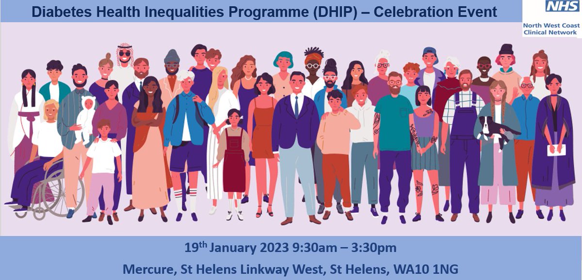 NWC CN Diabetes (@nwccn_diabetes) on Twitter photo Come and join us at our exciting Diabetes Health Inequalities Programme event on 19th January!
Follow the link below to book your FREE ticket:
rb.gy/kr1s4s
We look forward to seeing you there! <a href="/nwcscnSenate/">North West Coast Clinical Network</a> <a href="/CardiacNwc/">NWC_Cardiac_Network</a> <a href="/DiabetesUK/">Diabetes UK</a> <a href="/NHSDiabetesProg/">NHS Diabetes Programme</a> Come and join us at our exciting Diabetes Health Inequalities Programme event on 19th January!
Follow the link below to book your FREE ticket:
rb.gy/kr1s4s
We look forward to seeing you there! <a href="/nwcscnSenate/">North West Coast Clinical Network</a> <a href="/CardiacNwc/">NWC_Cardiac_Network</a> <a href="/DiabetesUK/">Diabetes UK</a> <a href="/NHSDiabetesProg/">NHS Diabetes Programme</a>