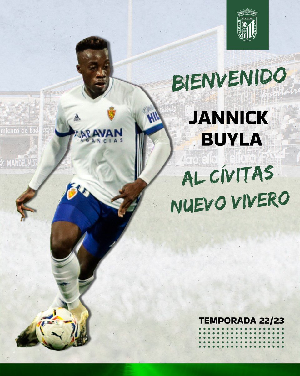📢 𝐎𝐅𝐈𝐂𝐈𝐀𝐋 El Club Deportivo Badajoz hace oficial la incorporación del centrocampista Jannick Buyla.

¡Bienvenido Jannick! 

ℹ️ clubdeportivobadajoz.es/noticias/janni…