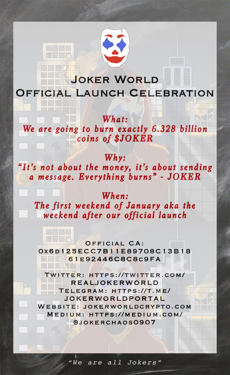 REALJOKERWORLD's tweet photo. #wearealljokers https://t.co/QoAp4W7FJ4