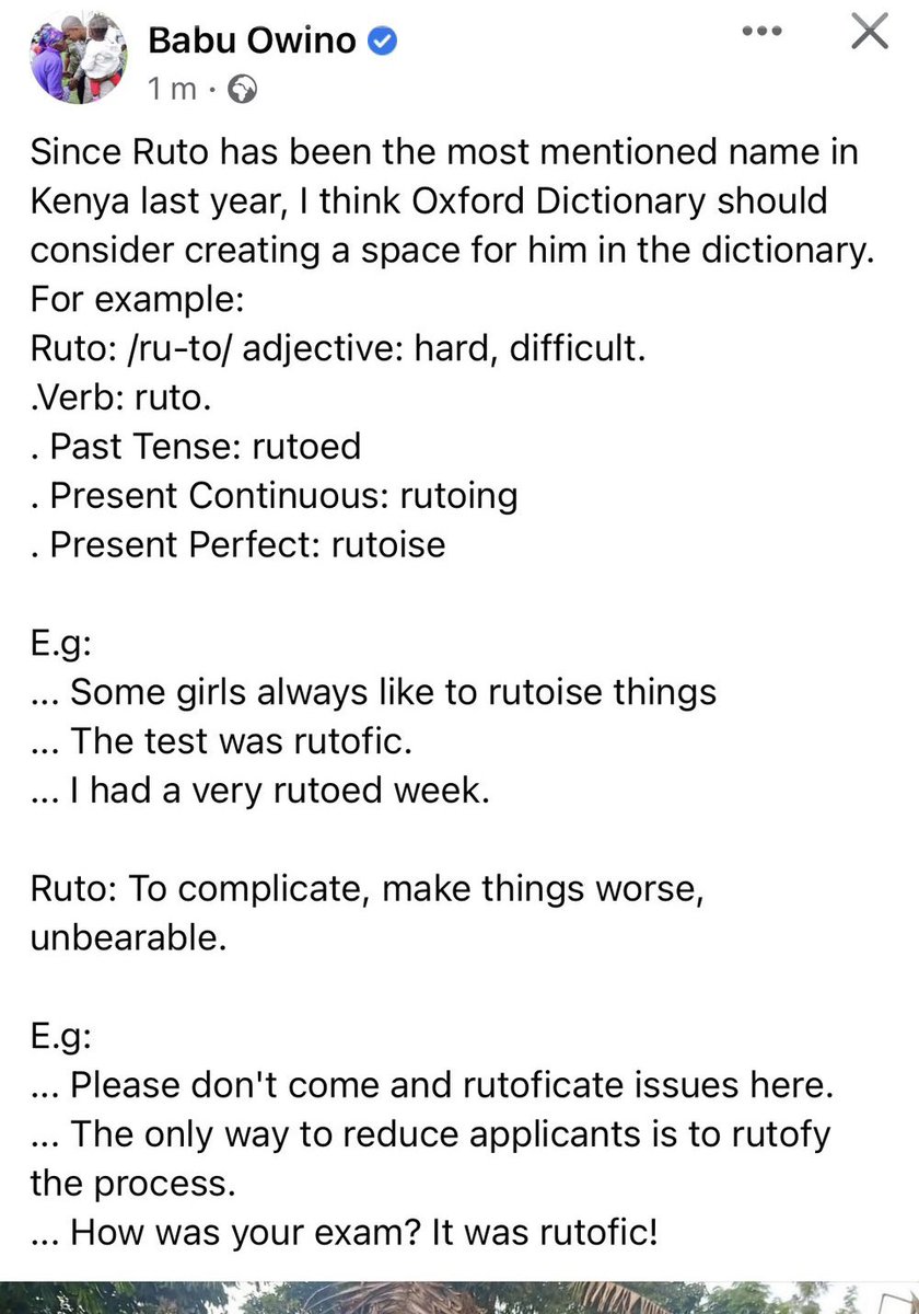 Eish. Babu Owino. Wueh. Leave our President alone, Sir😅