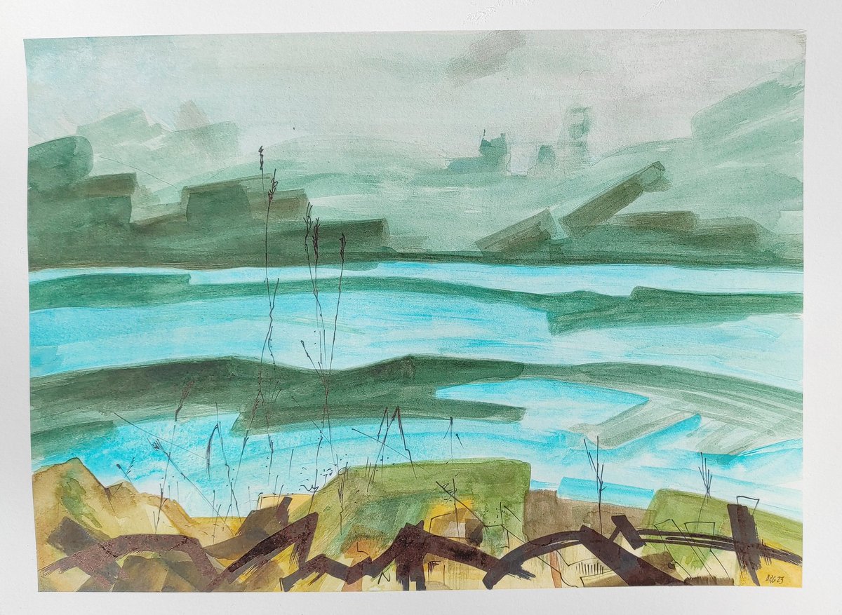 esedinet's tweet photo. @PaulBaileyArt I had to did it, with my respect based on @PaulBaileyArt work #artistsontwitter #Watercolor #Esedi #Borron ARG @esedinet Dargon. I loveit https://t.co/ozMhsYluXU