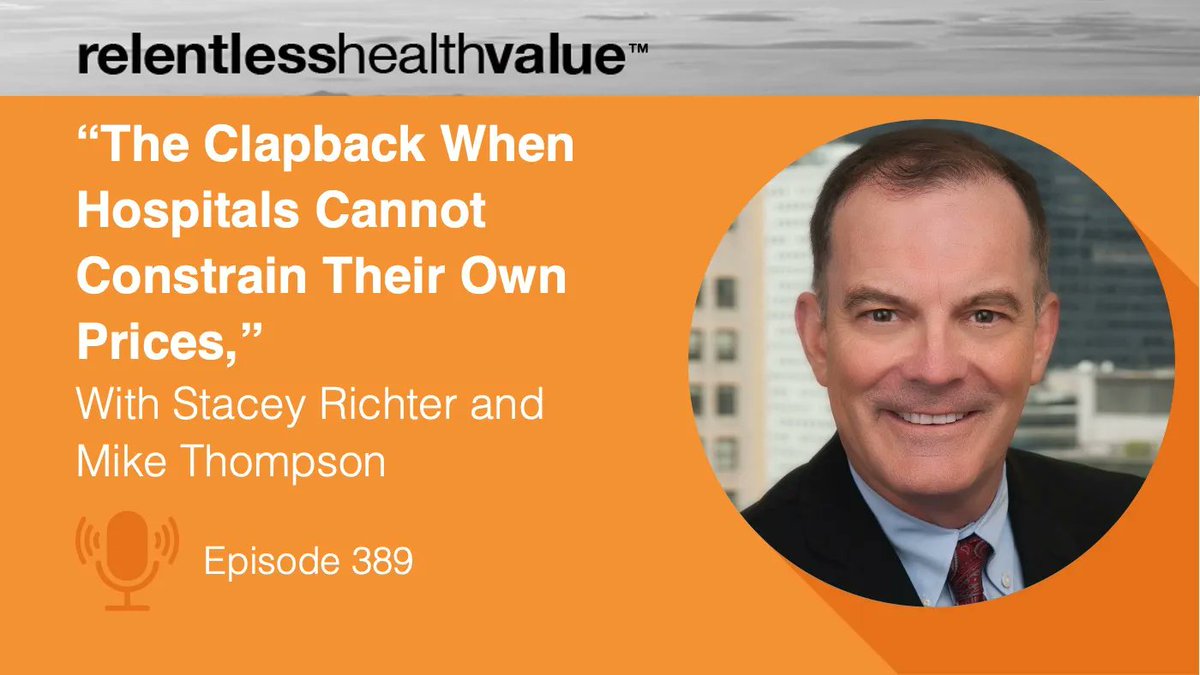 RelentlesHealth's tweet photo. @IWLMikeT of @ntlalliancehlth discusses #hospitalpricing on our #healthcarepodcast. #healthcare #podcast #hospitals #healthcarepricing
https://t.co/MPduZaGbR6 https://t.co/GUFRNe3UCR