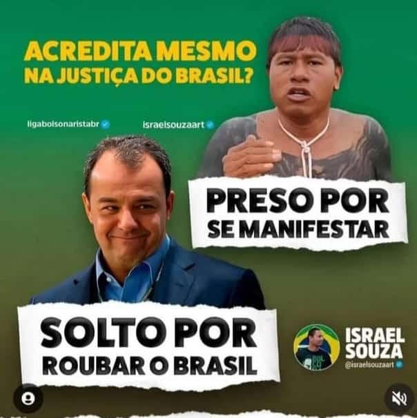 STF E PT, SOLTA BANDIDOS E PRENDE ÍNDIOS 
#LulaGenocida