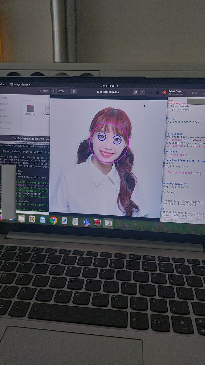 Using Chuu as my face detection project subject #LGBTinSTEM