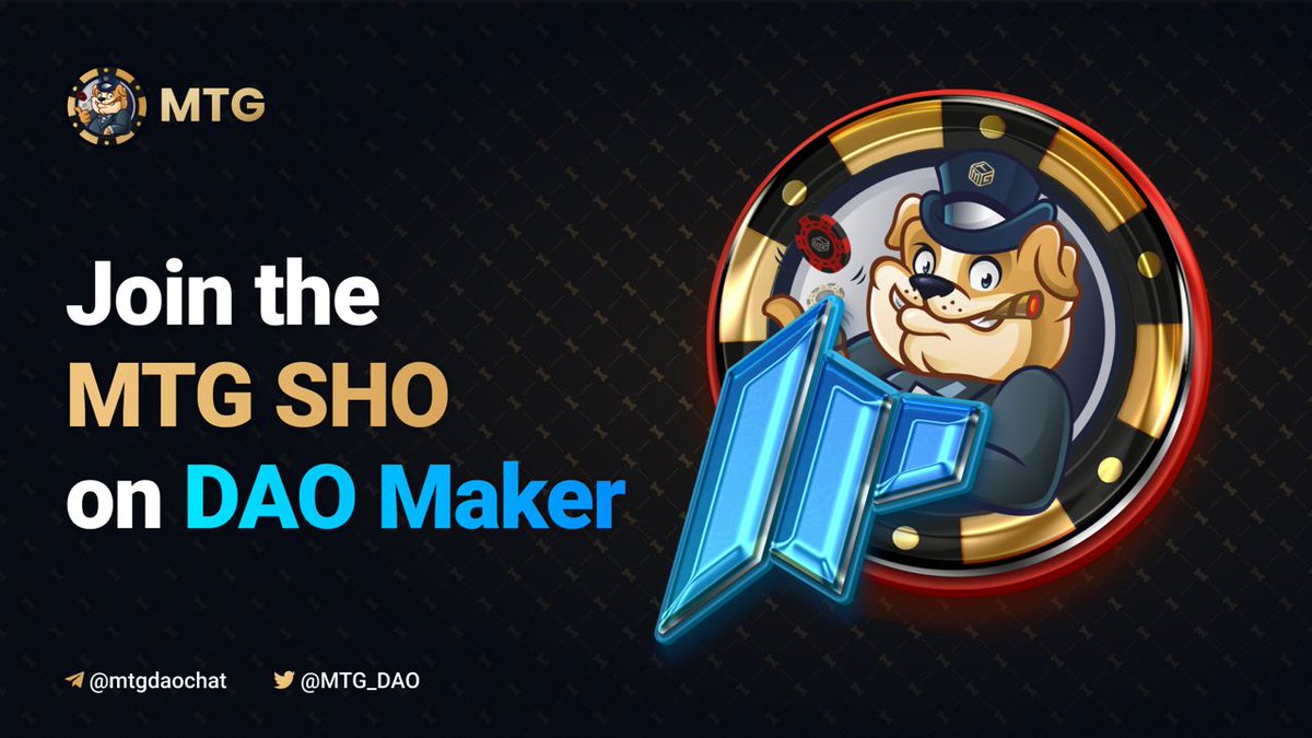 MTG_DAO's tweet photo. 🚨 THE $MTG PRE-SALE ON @TheDaoMaker STARTS NOW! 🚨 

• $150k Public SHO / $150k DAO SHO
• Already 200% oversubscribed

📅 05.01.2023, 1PM UTC - 11.01.2023, 1PM UTC
📍 Winner announcement: 11.01.2023, 3PM UTC

Go to https://t.co/VnWhBMGhHV, connect wallet, and try your luck! ☘️ https://t.co/nxtRkvp4mX
