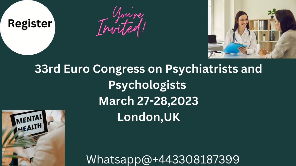 New year !! We warmly welcome you all and join with us #Psychiatrists #Psychologists #Psychiatry #Psychology #MentalHealth
For more details :europe.psychiatryconferences.com