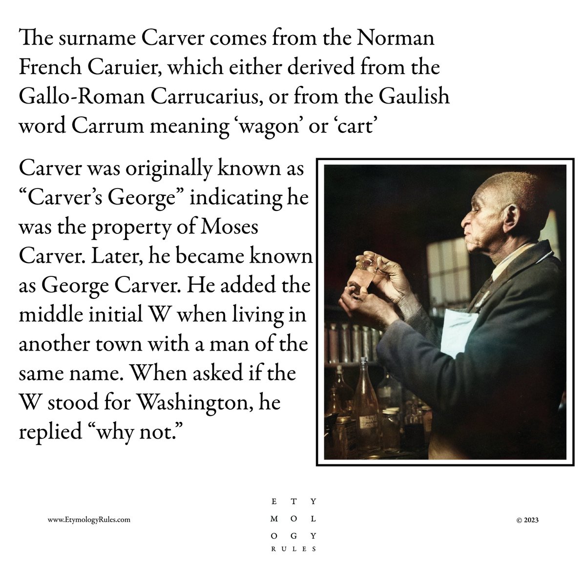 EtymologyRules's tweet photo. #etymology #etymologyrules #GeorgeWashingtonCarver https://t.co/Qal8zF2cvw