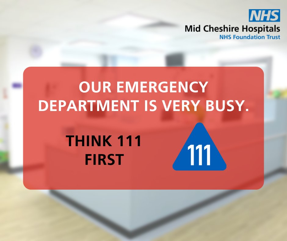 If you do not have life threatening injuries, please consider our Minor Injuries Unit at Victoria Infirmary which is open 9am – 8pm seven days per week can treat a wide range of conditions – to learn more mcht.nhs.uk/our-services/v…