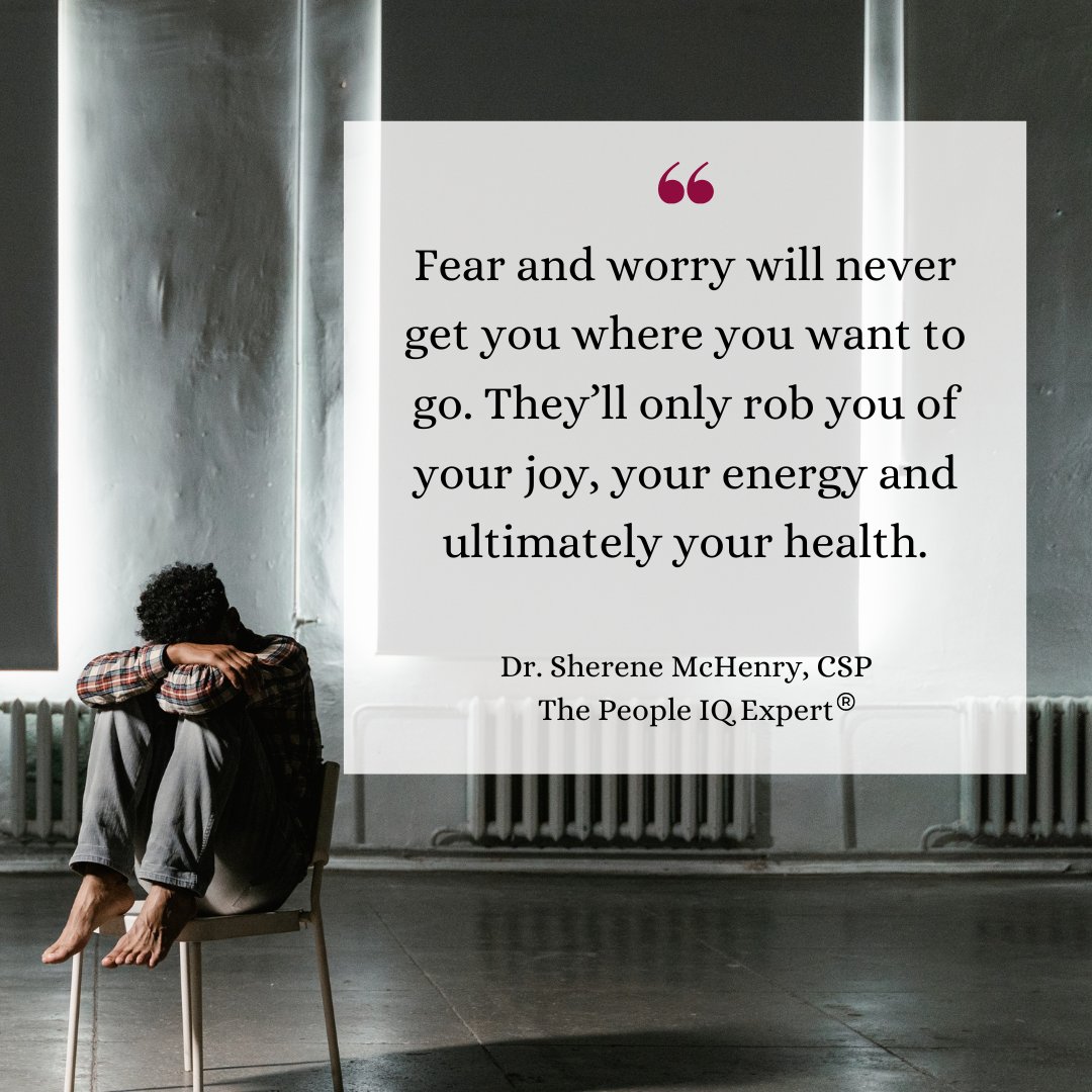 ShereneMcHenry's tweet image. Fear and worry will never get you where you want to go. They’ll only rob you of your joy, your energy and ultimately your health.

You can’t change what’s happening in the world, the economy, the weather or what other people are or aren’t going to do by worrying.