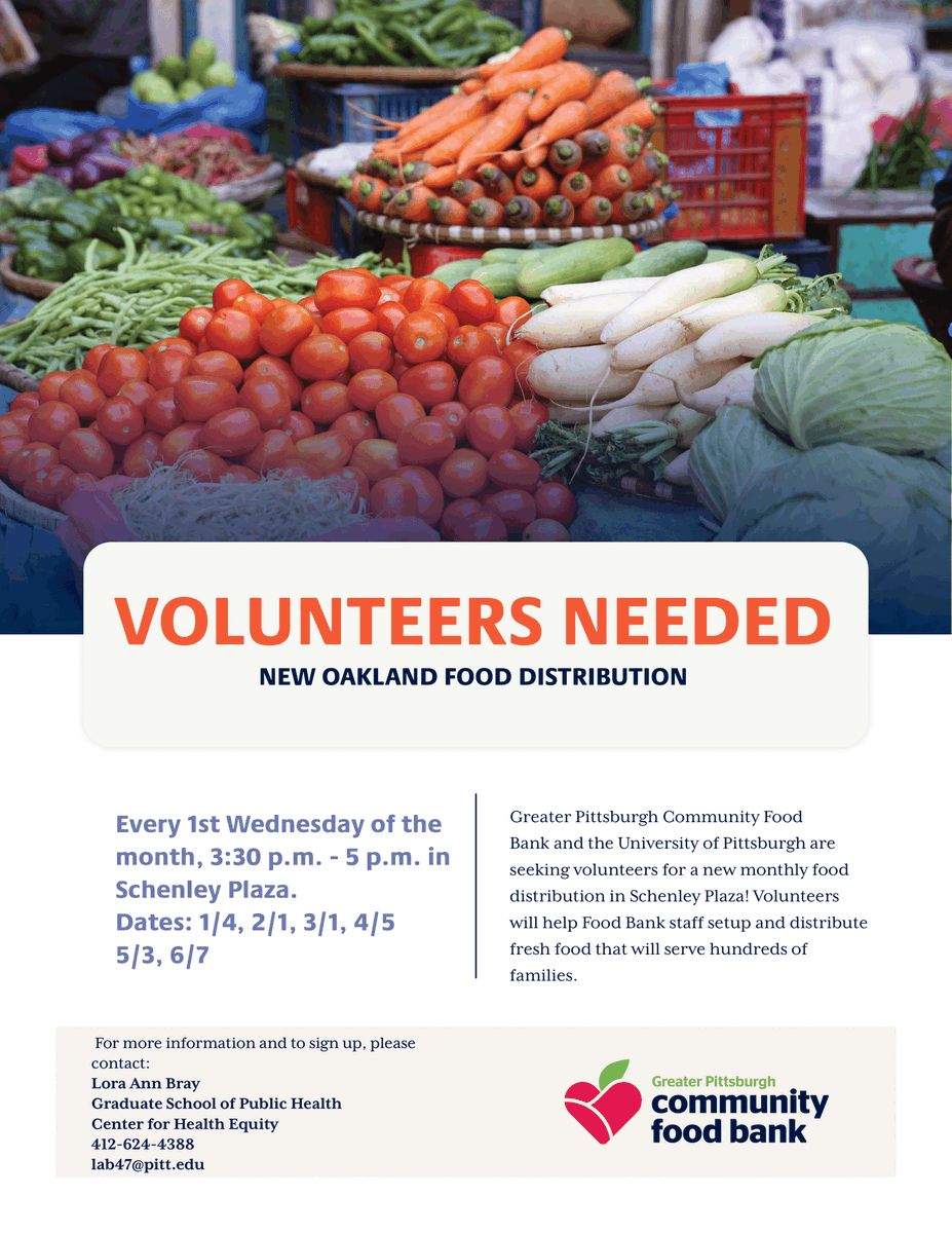 Reminder! Join us for the next New Oakland Food Distribution event on 2/1! Sign up here: pittsburghfoodbank.tfaforms.net/4834324?sid=a0…
<a href="/PghFoodBank/">Greater Pittsburgh Community Food Bank</a>