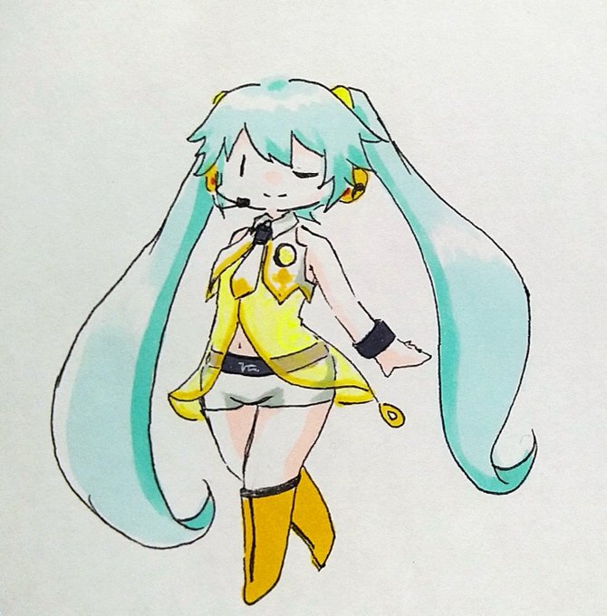 イエローなミクさん 