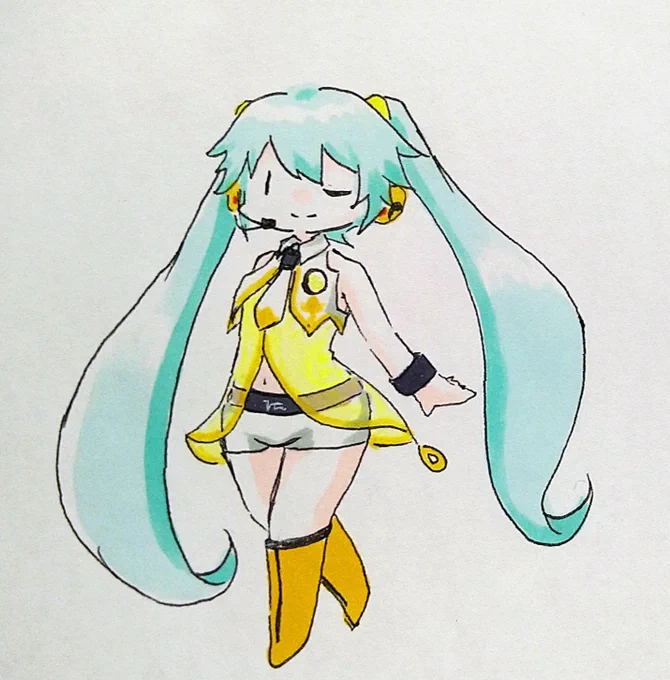 イエローなミクさん 