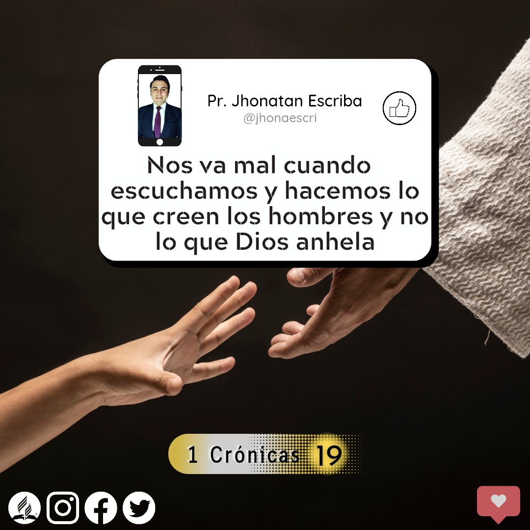Pr_JEscriba's tweet photo. 🫂📚𝑹𝒆𝒂𝒗𝒊𝒗𝒂𝒅𝒐𝒔 𝒑𝒐𝒓 𝒔𝒖 𝑷𝒂𝒍𝒂𝒃𝒓𝒂📖 🕯️
🗓 ❺ 𝒅𝒆 𝒆𝒏𝒆𝒓𝒐 💪🏻 👆🏻  📸 🇵🇪 #Jueves #peru 
༺ ❶ 𝑪𝒓𝒐𝒏𝒊𝒄𝒂𝒔 ❶❾ ༻ #2023春婚 
#1Crónicas #PrimeroDios #MiCOP #UPN #rpsp #firstgod #iasd #iasdsudamerica #ASolasConDios #rbhw #ReavivadosPorSuPalabra #adventist https://t.co/rDLbu9HQ1P