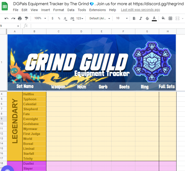 GrindGuildGG's tweet photo. Inspired by #GrindGuild's @obsidianpnthr this free tracker can help manage your equips
@officialdgpals' Equipment Collection has been meta-changing. A set of gear can turn the tides of battle like this💥🫰 Set Bonuses TBA
Track it with: https://t.co/eeueqU4oBN
#crofam #NFTs https://t.co/UocscS3VAD