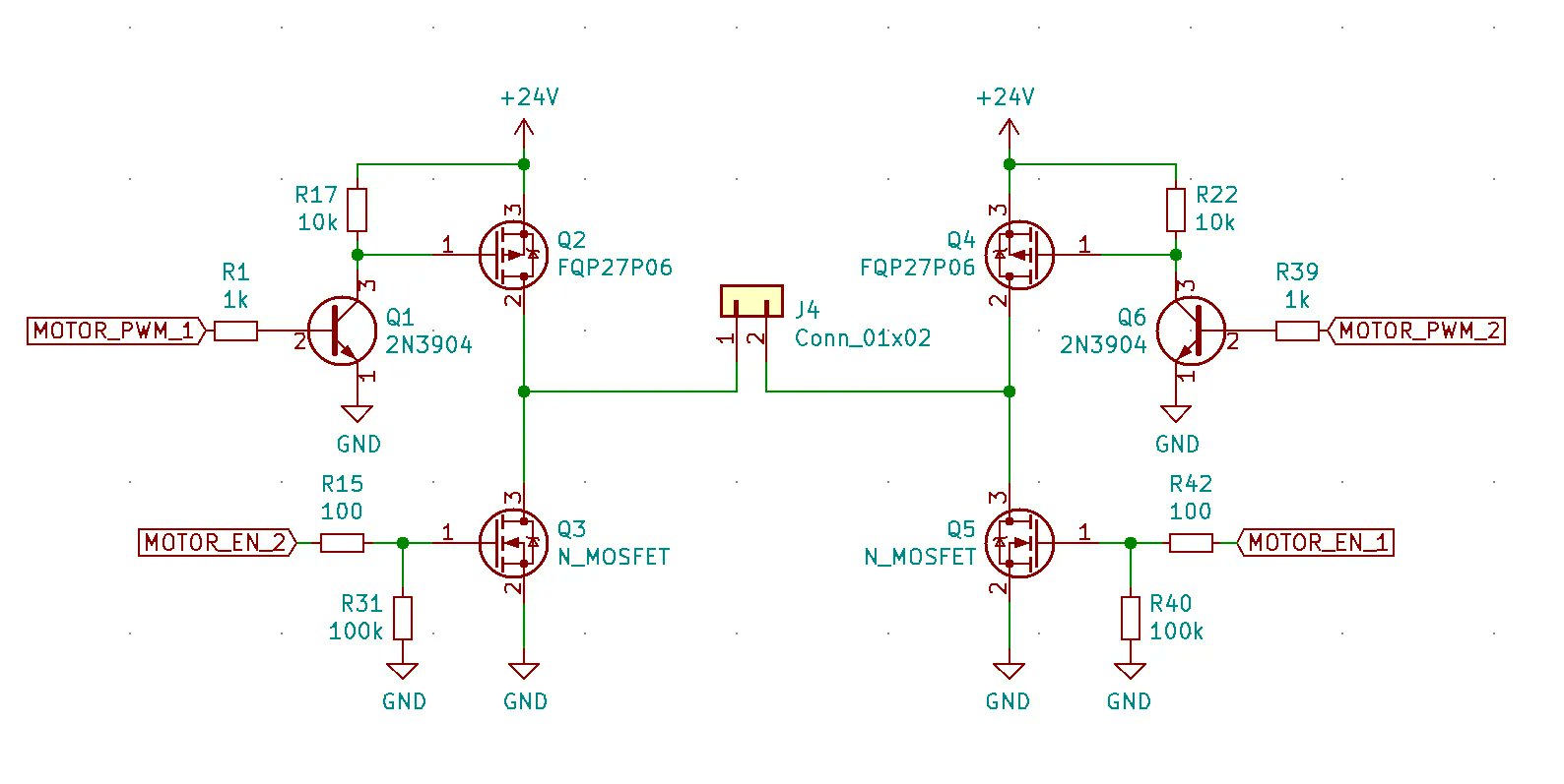 Four different duty cycles to control speed