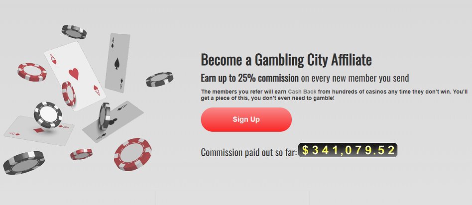 CityGambling's tweet photo. Join Gambling City's Affiliate program!
 
Members you refer to Gambling City earn up to 20% Cash Back on their monthly gambling losses.  

You in turn earn 25% commission on this Cash Back for the first month, then 10% for the rest of the year!
 
https://t.co/6M1qTYVPHU https://t.co/y06xSoq8Y9